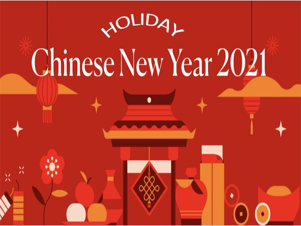 The office closed Notice for Chinese 2021 New Year Holiday